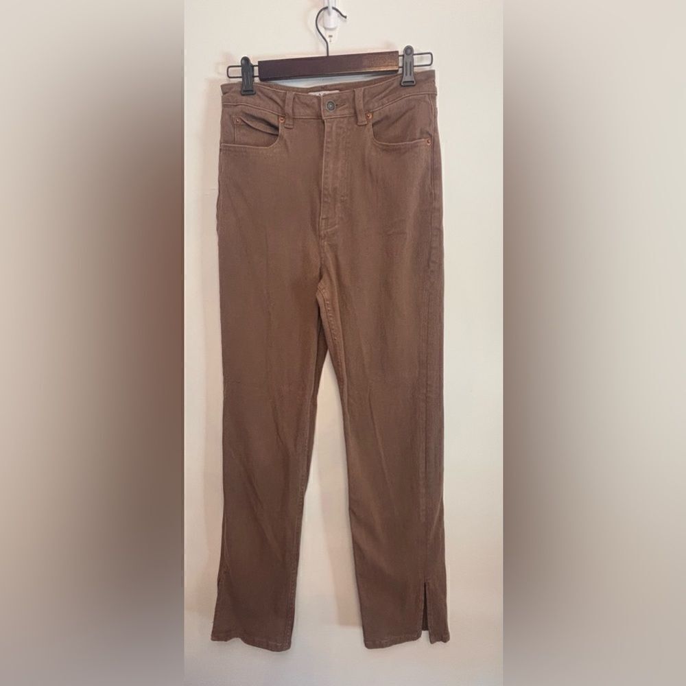 Motel Rocks EUC brown straight slit leg jeans Size medium